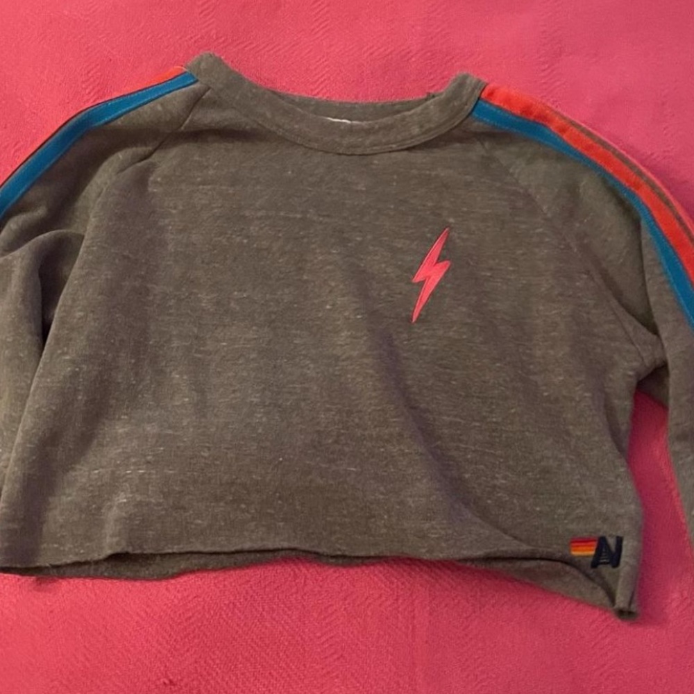 Aviator nation cropped lighting bolt sweatshirt!